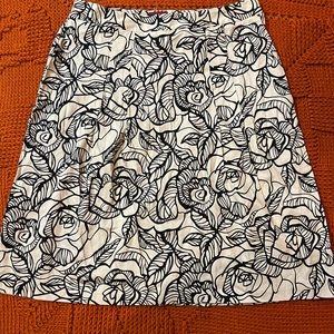 Black and cream skirt